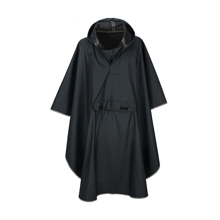 Outdoor polyester rain motorcycle poncho pu coated rain coat for adult، الصورة 1