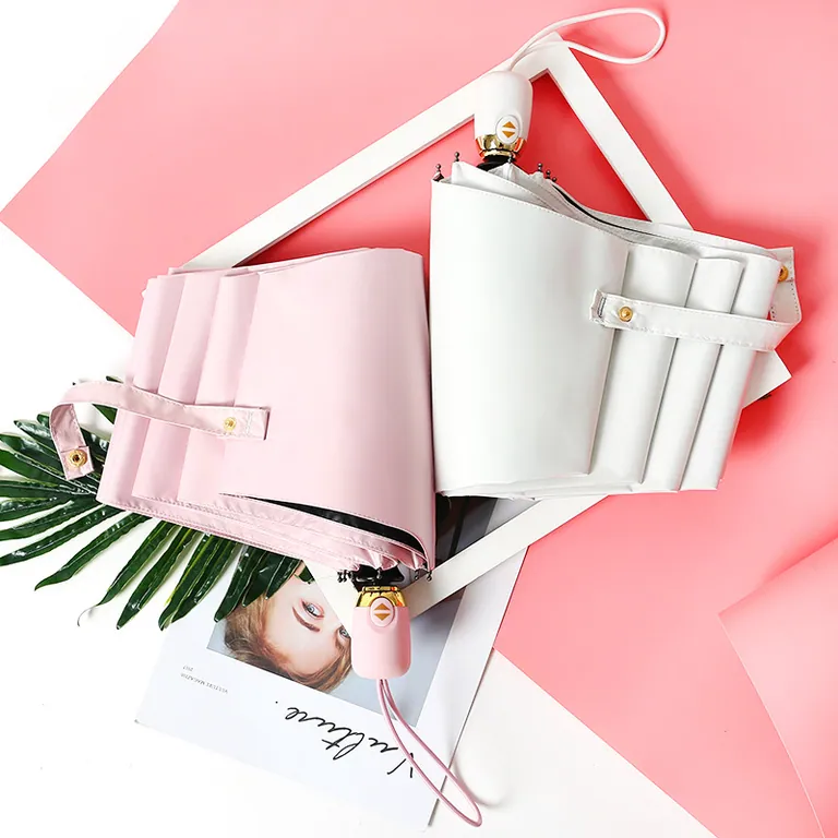 Custom auto open 3 fold umbrella with logo print Uv protection coating umbrella OEM factory,细节图 2