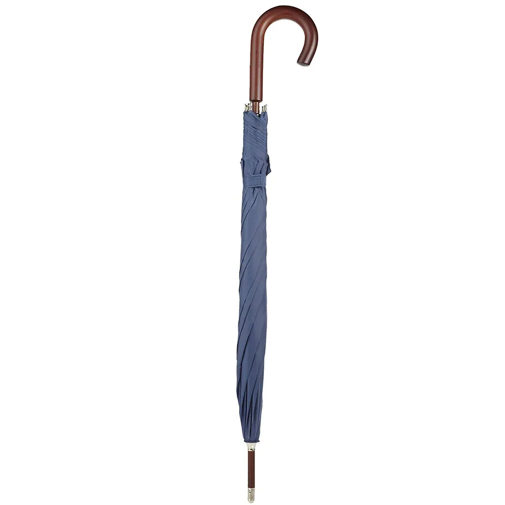 Chinese Factory Wholesale Auto Open Wooden Handle Convenient J Stick Umbrella, detail 3