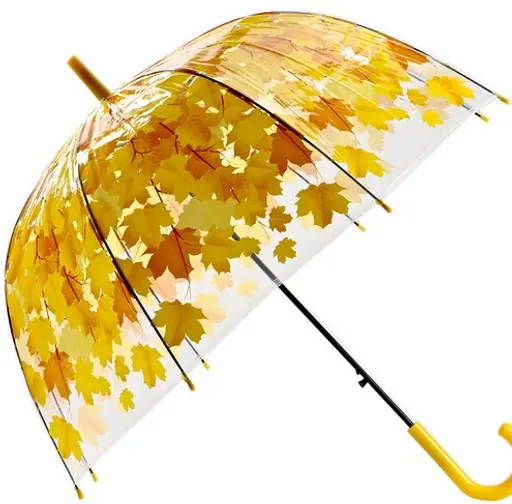 Cheap Price Promotion Gift Transparent Clear PVC Straight Umbrella Dome Shape Custom Printing Advertising Rain Umbrella, detail 5