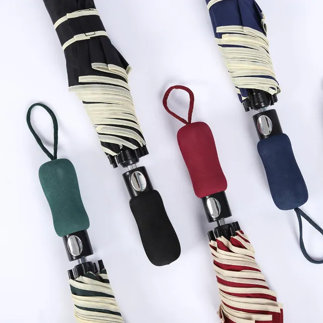 High quality Auto open 2 fold umbrella with logo print golf umbrella,细节图 2