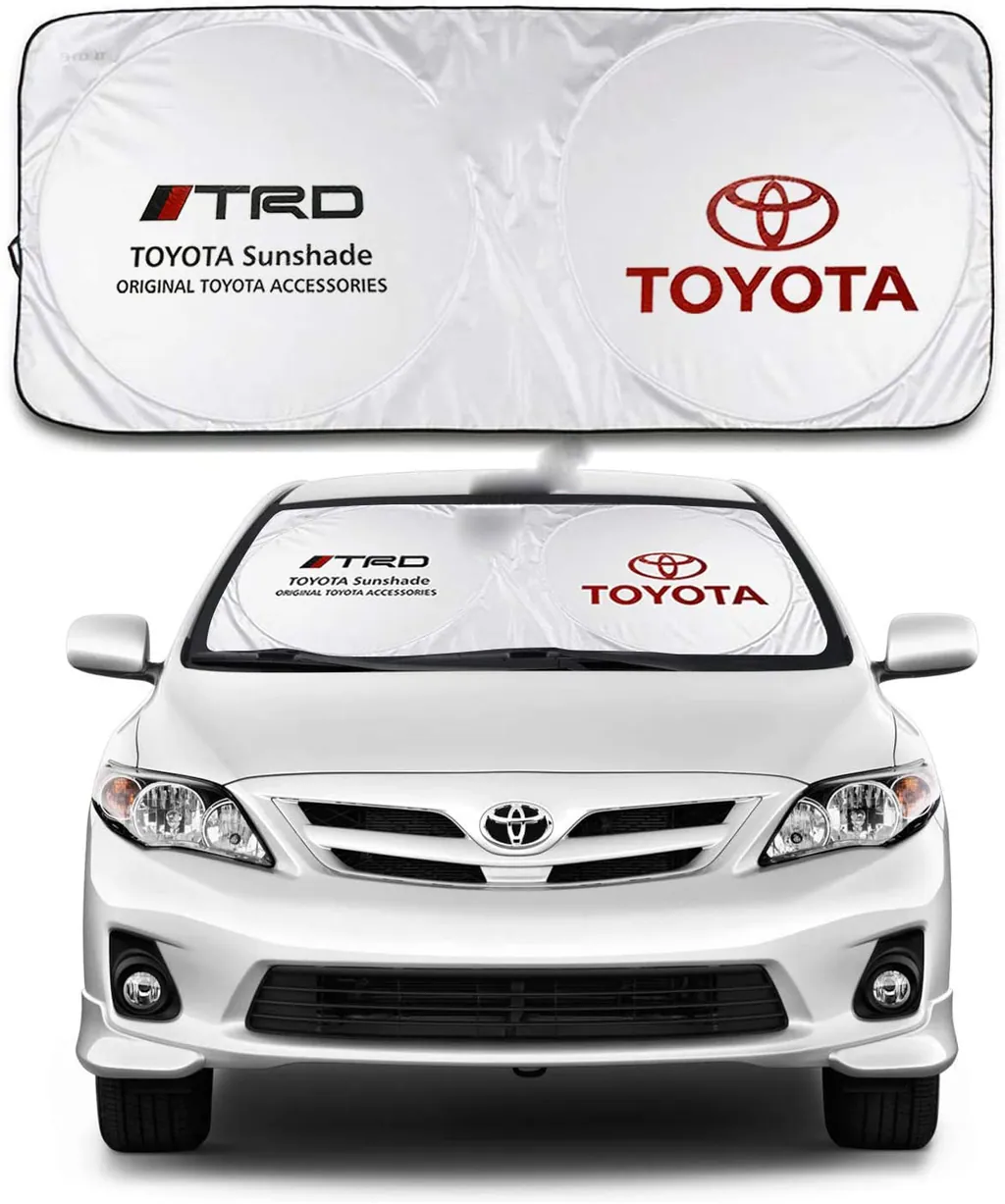 Windshield Sun Shade Foldable Car Front Window Sunshade for Most Sports Cars SUV Truck- Best Heat Shield Reflector Cover، صورة تفصيلية 3