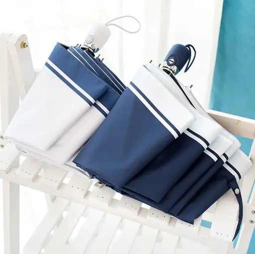 China Wholesale Korea Naval Style Paraguas Automatic Folding Windproof Sun and Rain Umbrella, detail 3
