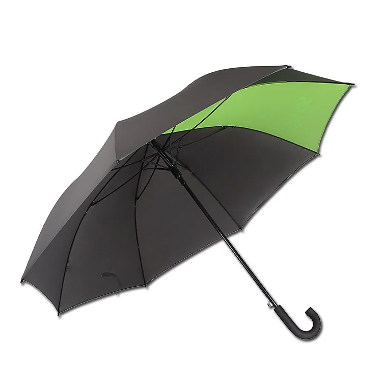 EVA Gift Handle Curved Fiberglass Frame Green Umbrella Gift Umbrella, image 1