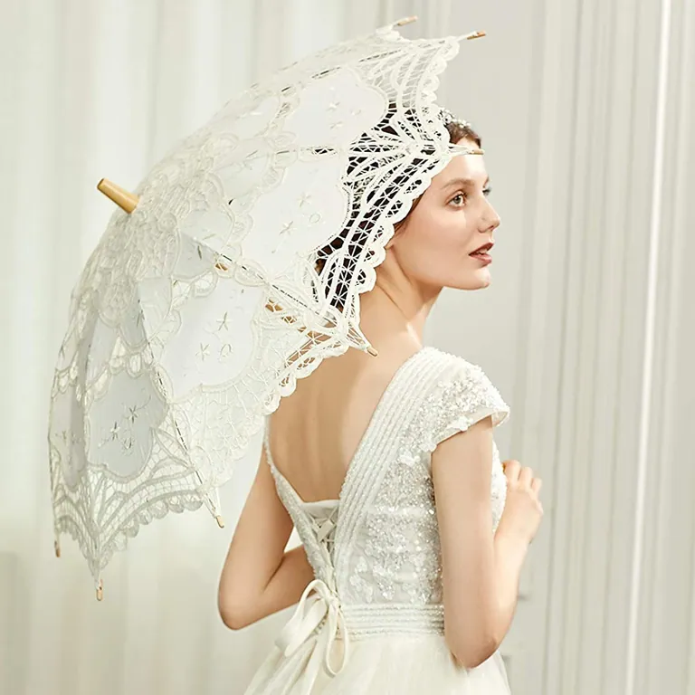 Handmade Lace Embroidery Umbrellas، صورة تفصيلية 1
