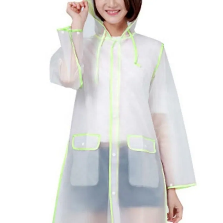 Amazon Top Seller Wholesale Clear Transparent Plastic PVC Handbag Women Raincoat Jacket Poncho Waterproof Rain coat، صورة تفصيلية 4