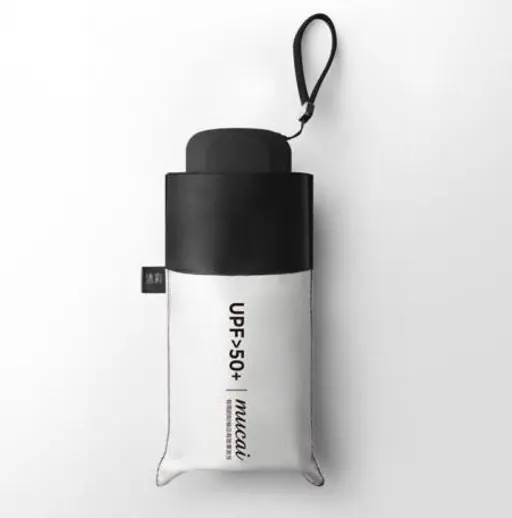 Promotional Custom Printing Wine Bottle Shape Three Folding Umbrella With Silver Coating, detail 3