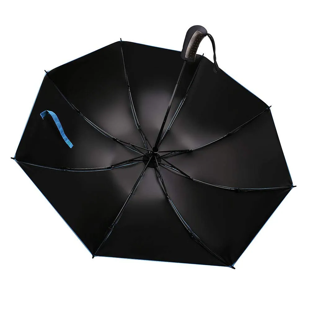 Customized 23Inch 8Ribs Automatic Open and Close 3 Folds Reverse Umbrella, detail 4