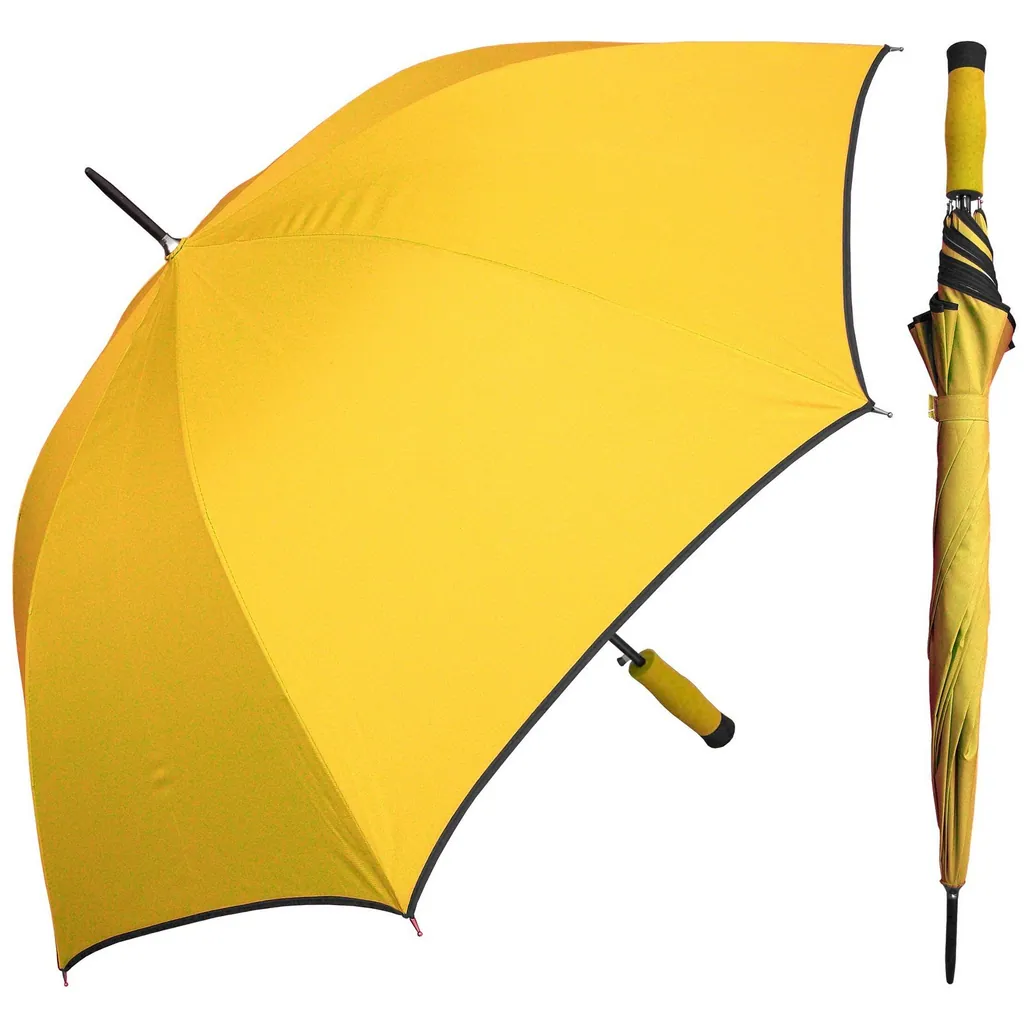 Race EVA Handle Edge Black Windproof Black Metal Frame Golf Umbrella,细节图 2