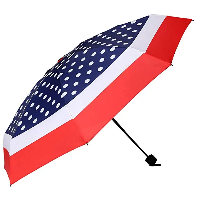 Customized design printing manual folding 95cm 8ribs umbrella with logo printing، الصورة 1