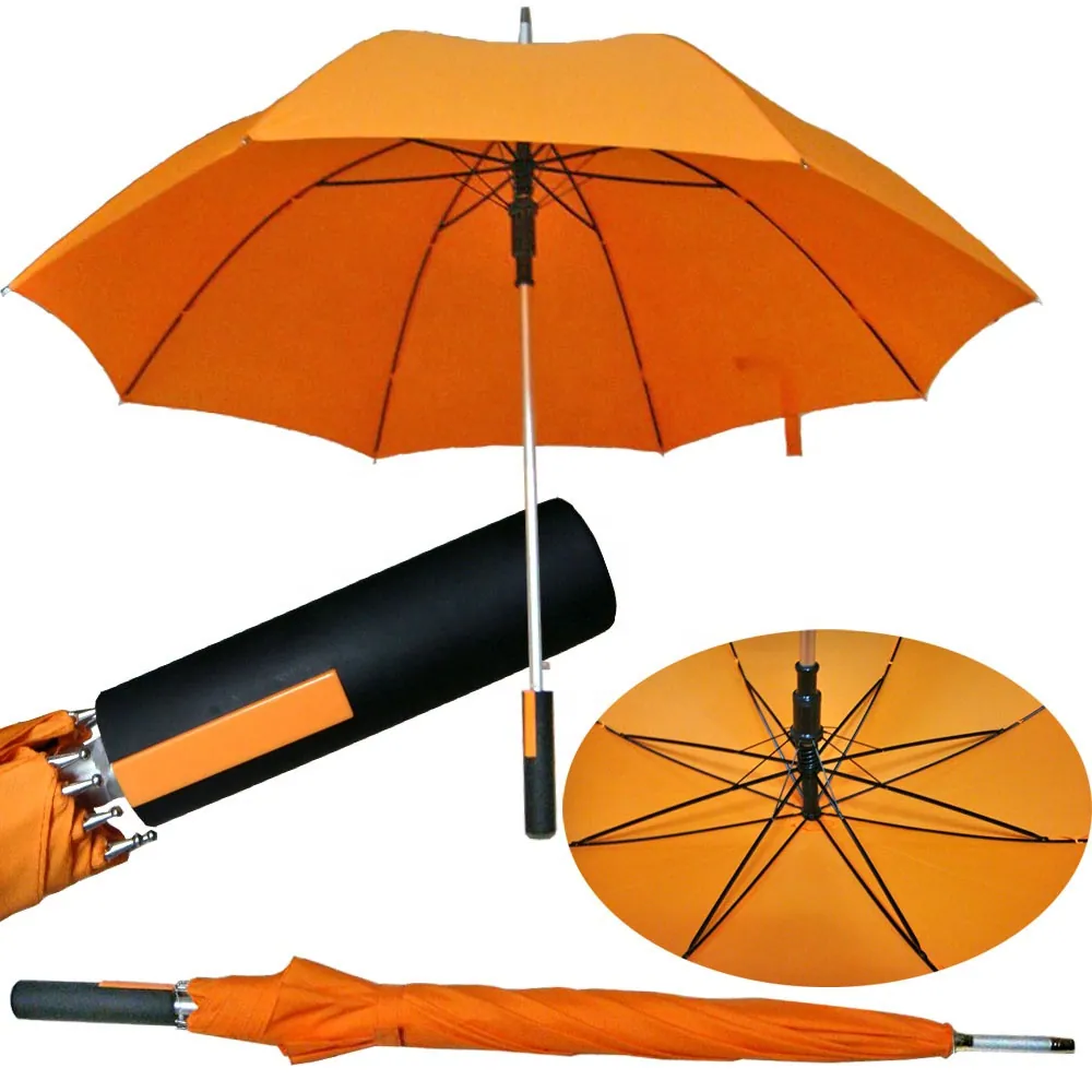 Aluminum Shaft Light Golf Advertising Promotion Match Color Handle Straight Umbrella, detail 4