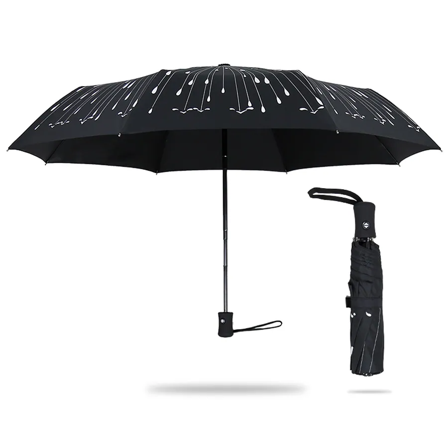 23inch*8k Full Open Style Colorful Silk Printed On All Panels Compact Fold Umbrella, detail 3