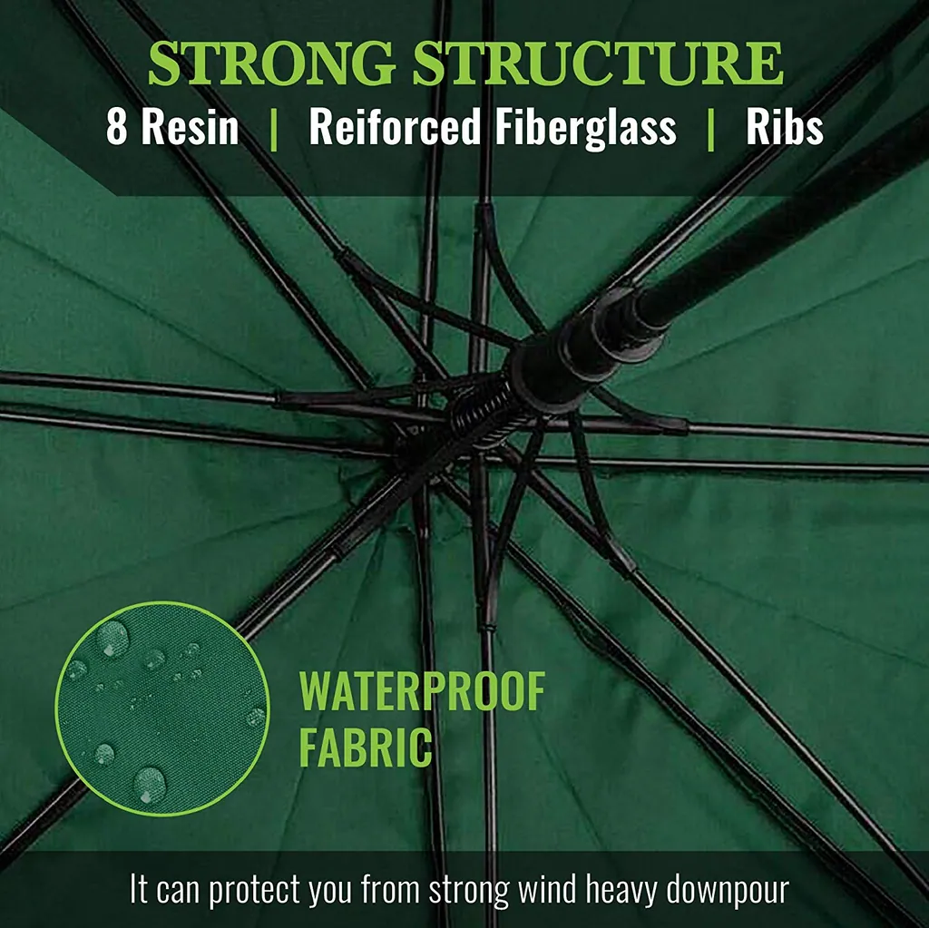 Good item for advertising durable windproof double caonopy easy open golf umbrella، صورة تفصيلية 3