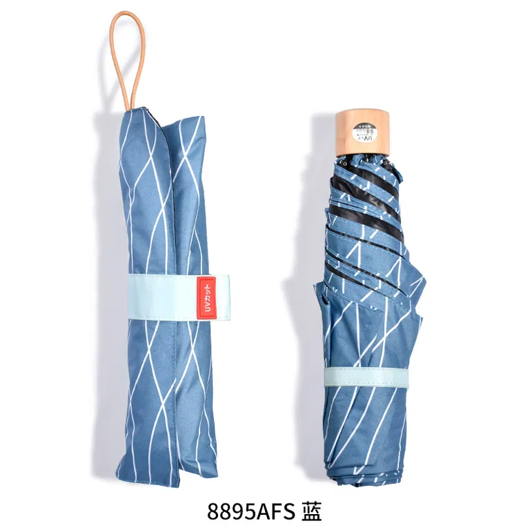 Lotus 2022 Light Weight Pportable Anti UV 3 Fold Sunscreen Sunny Umbrella، صورة تفصيلية 3