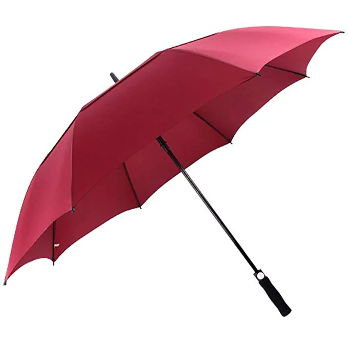 Factory 61 Inch Oversized Auto Open Golf Umbrella Outdoor Extra Large Double Canopy Vented Windproof Stick Umbrella, image 1