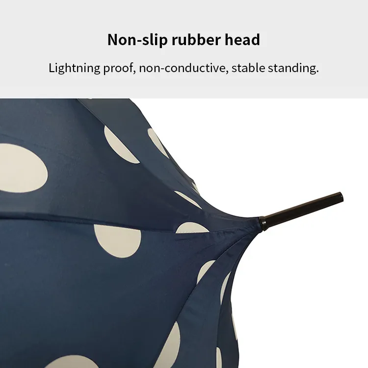 Wrapped Edge Dot Pagoda Umbrella for Ladies، صورة تفصيلية 4