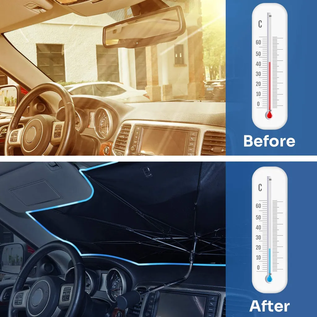Customized Logo Design Car Sunshade، صورة تفصيلية 5