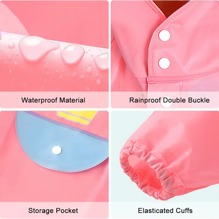 Kids Rain Jacket Thick Poncho Waterproof for Kids، صورة تفصيلية 4