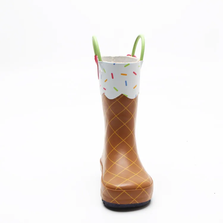 new High quality custom cute printing fashion girls rubber boots wholesale، صورة تفصيلية 4