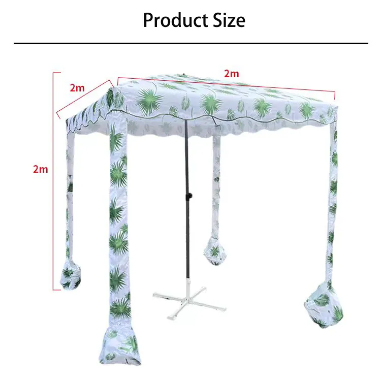 Customized Design Wholesale Portable Square Windproof Custom Printed Pop Up Outdoor Beach Cabana، صورة تفصيلية 4