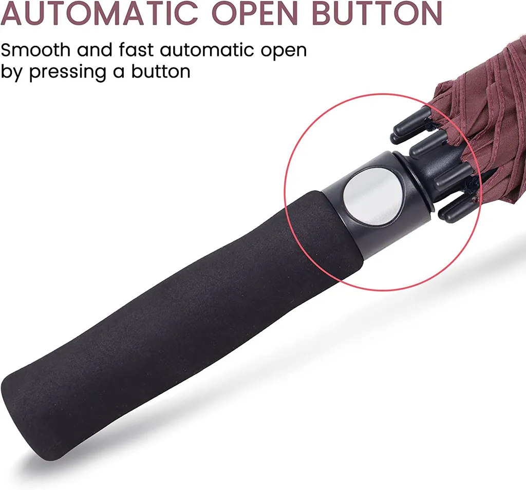 Double Layer Windproof Auto Open Golf umbrella، صورة تفصيلية 5