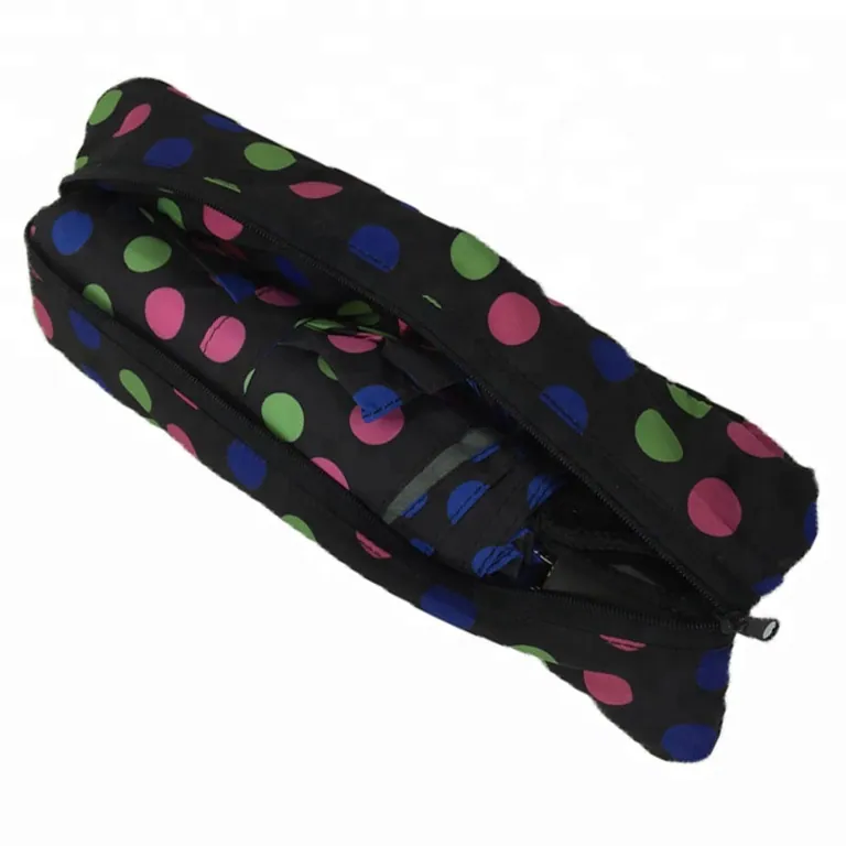 Shopping Bag Points Print Fold Umbrella For Lady, detail 1
