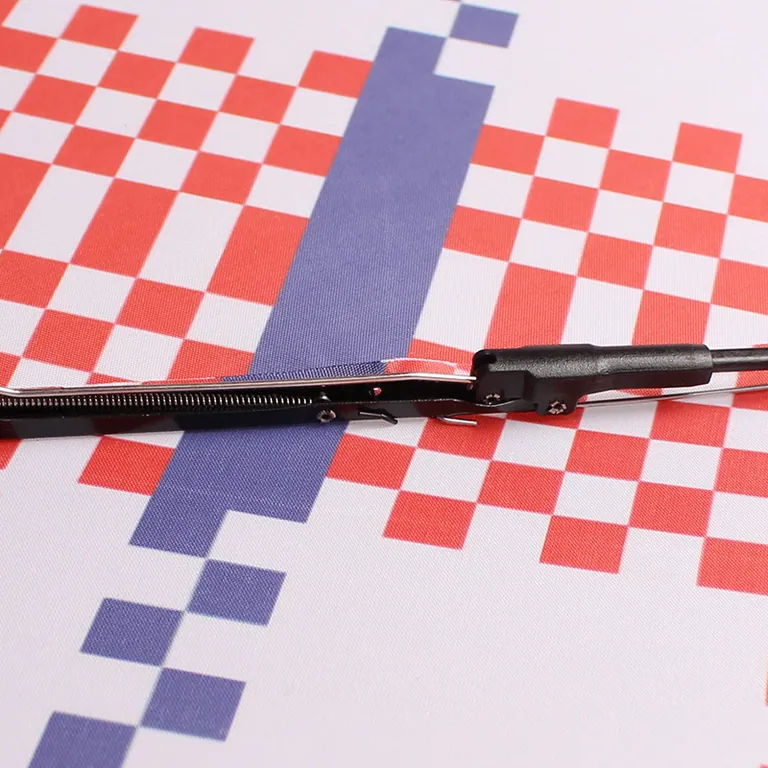 21Inch Chinese Style Woven Red And Blue Print Design Full Open High Quality Fold Umbrella, detail 4