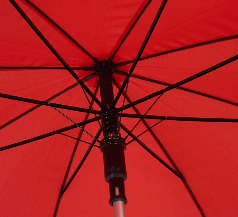China Factory Custom New Model 105CM 8Ribs Auto Open Straight Umbrella with Matched Color Handle, detail 3