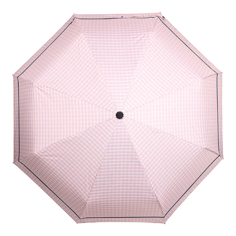 Full auto open fold pongee black coating sunproof china factory umbrella with wooden handle, detail 2