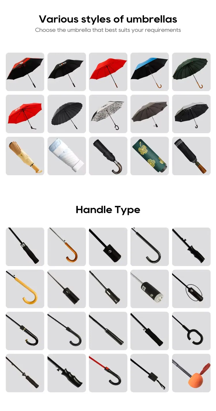 Lotuis Brand 23" Umbrella with Semi Open Leaf Gun Handle Umbrella Straight Pole for Wind Sun Rain Umbrella، صورة تفصيلية 3