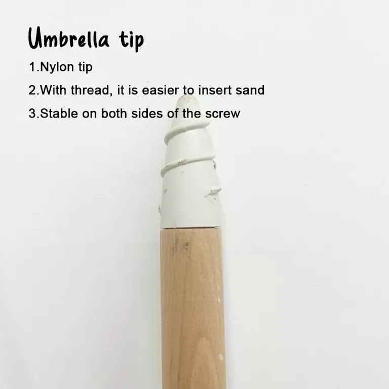 2022 New Arrival Customized Design Beach Wooden Umbrella with Tassel Beach Umbrella with Mat Sets، صورة تفصيلية 3