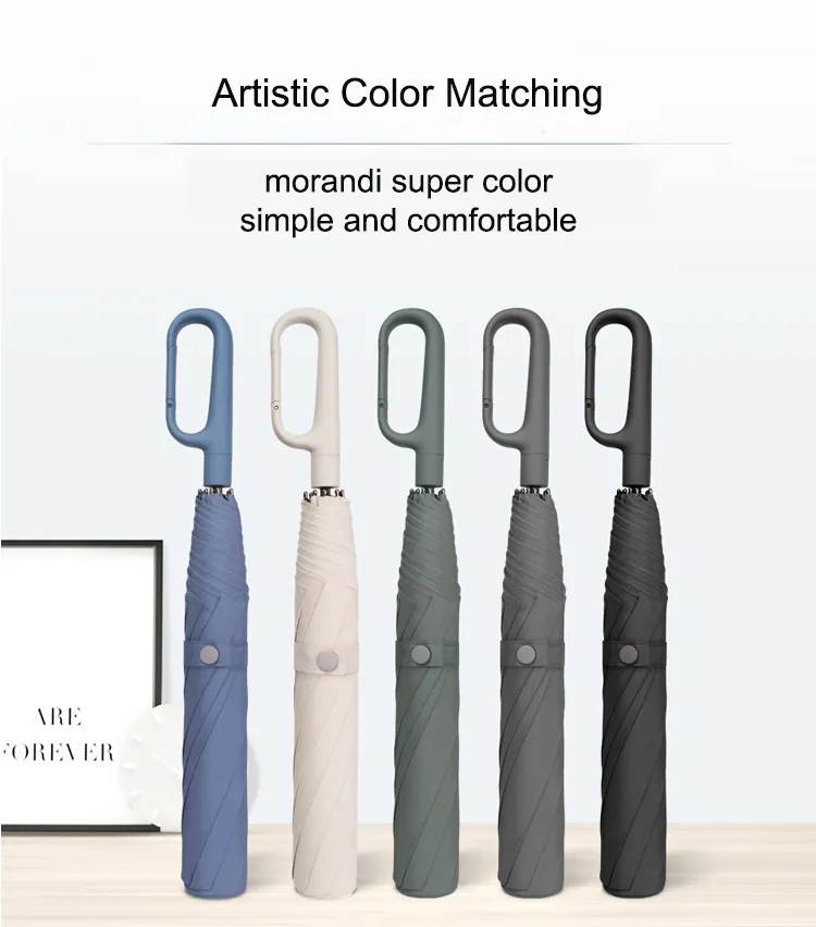 O shaped Handle Auto Open folding umbrella,细节图 1