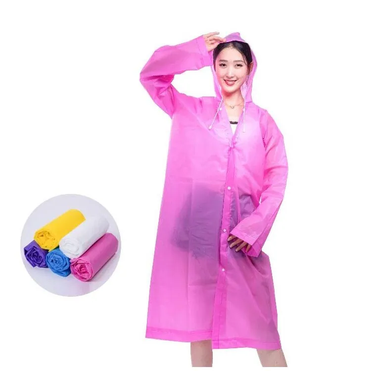 Camping Outdoor Travel Waterproof EVA Universal Hooded Rain Coat，第 1 张图片