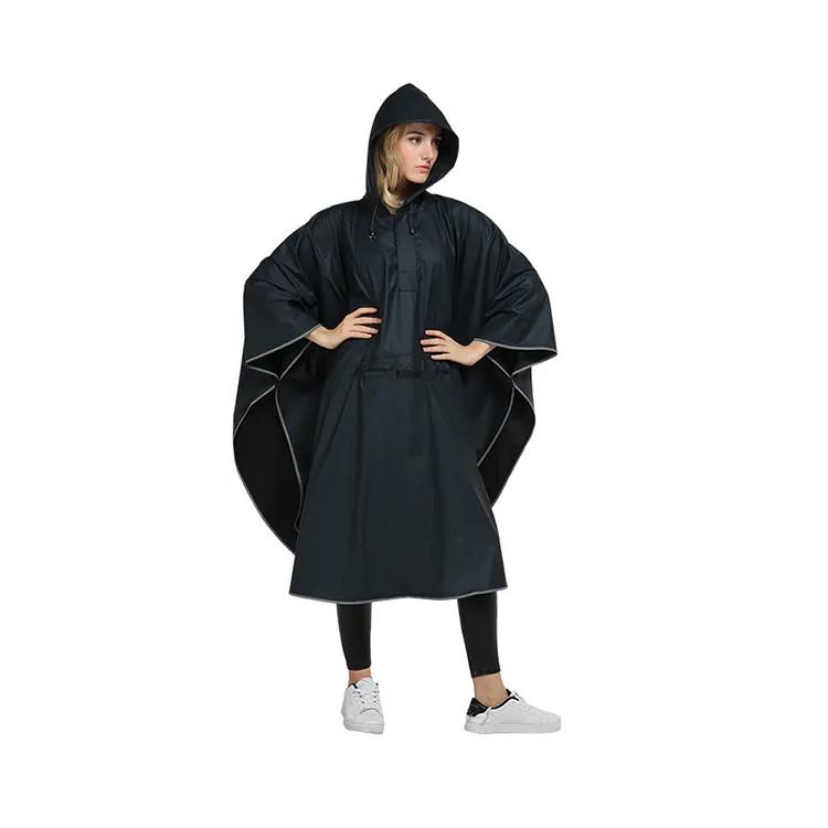 Outdoor polyester rain motorcycle poncho pu coated rain coat for adult، صورة تفصيلية 3