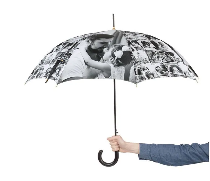 Light Aluminum Frame Animal Print Design Straight Umbrella، صورة تفصيلية 3