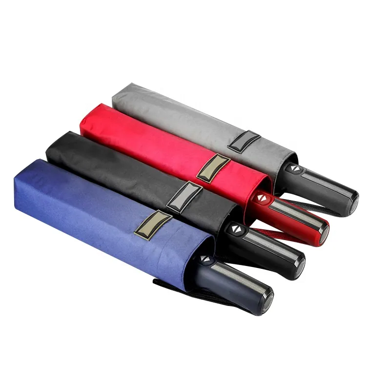 10K * automatic High Quality Windproof Metal Frame Man Umbrella With Case, image 1