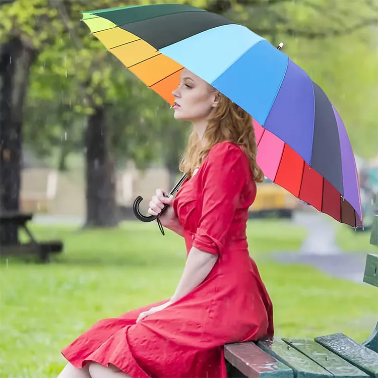 Colorful Rainbow Umbrella، صورة تفصيلية 3