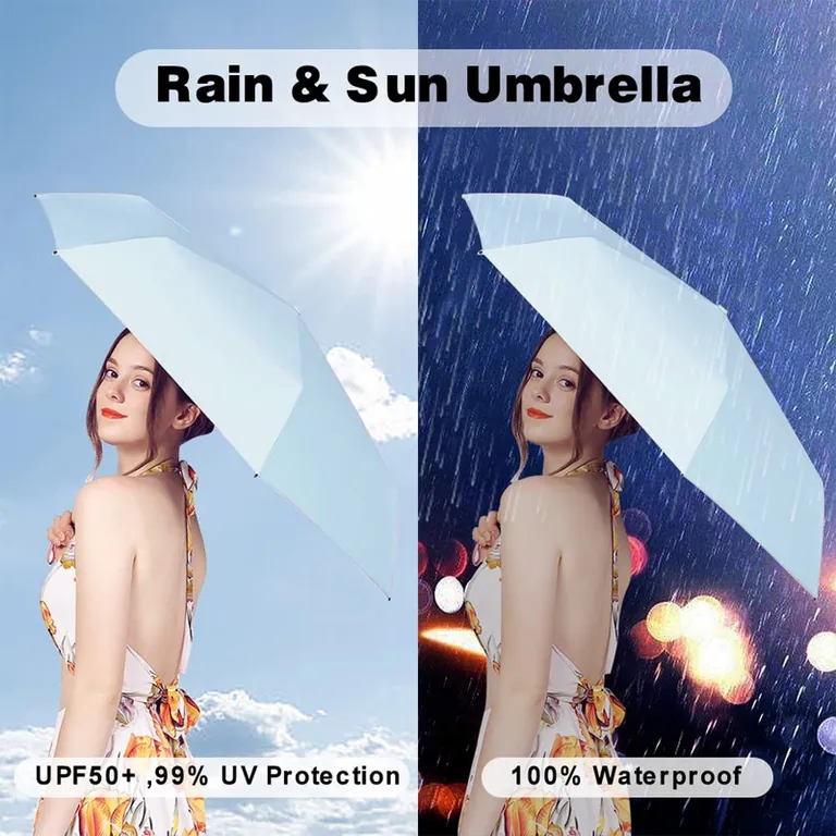 5 Folding Sun Umbrella with Mini Case، صورة تفصيلية 1