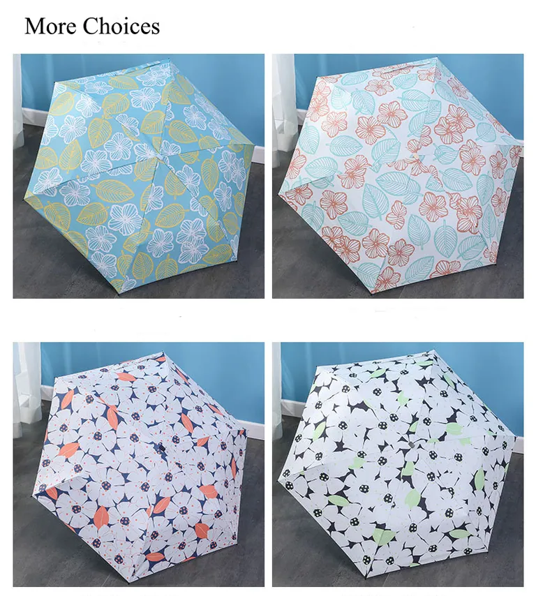 Lotus New Design Carry Bag Black Coating Clear Folding Umbrella in Rainy and Sunny Day، صورة تفصيلية 5