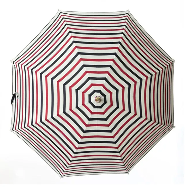 Stripe Print Light Straight Lady Umbrella With Long PU Handle, detail 4