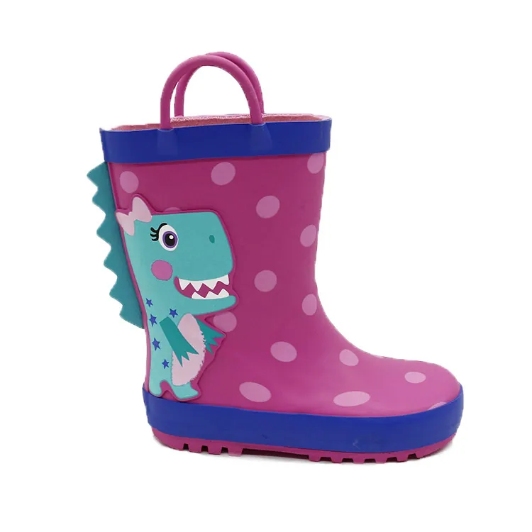 newest design Waterproof beautiful cartoon print Rubber Rain Boots، الصورة 1