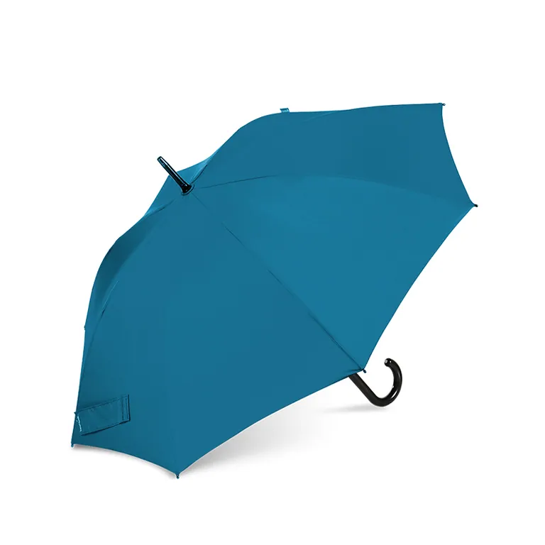 23Inch Plastic Curved Handle Colorful Solid Fabric Stick Janpenses Advertising Umbrella, detail 1