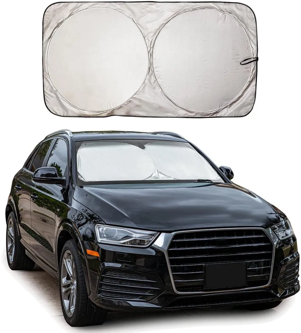 Windshield Sun Shade Foldable Car Front Window Sunshade for Most Sports Cars SUV Truck- Best Heat Shield Reflector Cover، صورة تفصيلية 2