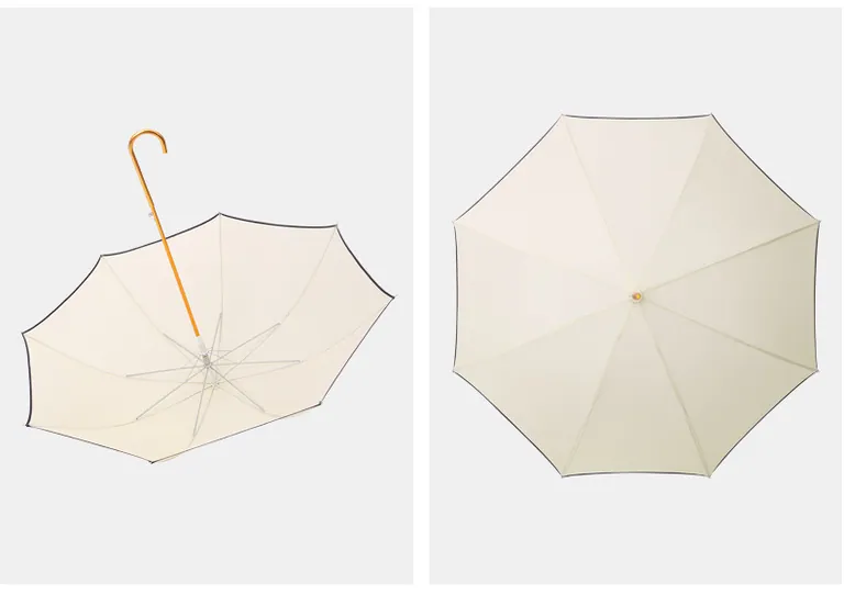 Lotus 2022 Solid Color Straight Lady Automatic Summer Umbrella，细节图 5
