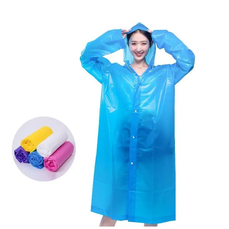 Camping Outdoor Travel Waterproof EVA Universal Hooded Rain Coat，细节图 3