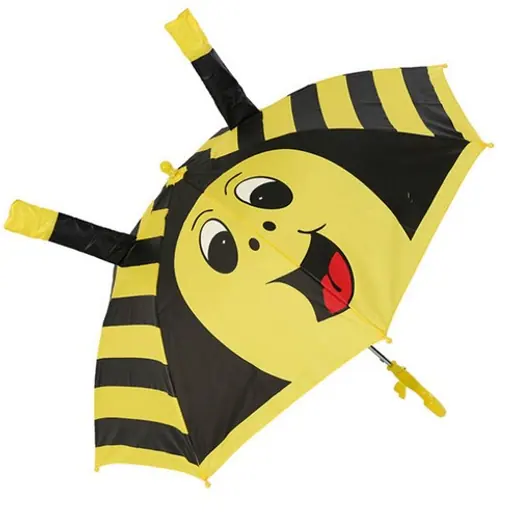 Creative Auto Open Cute Cartoon Animal Shape Long Handle Kids Umbrellas, detail 5