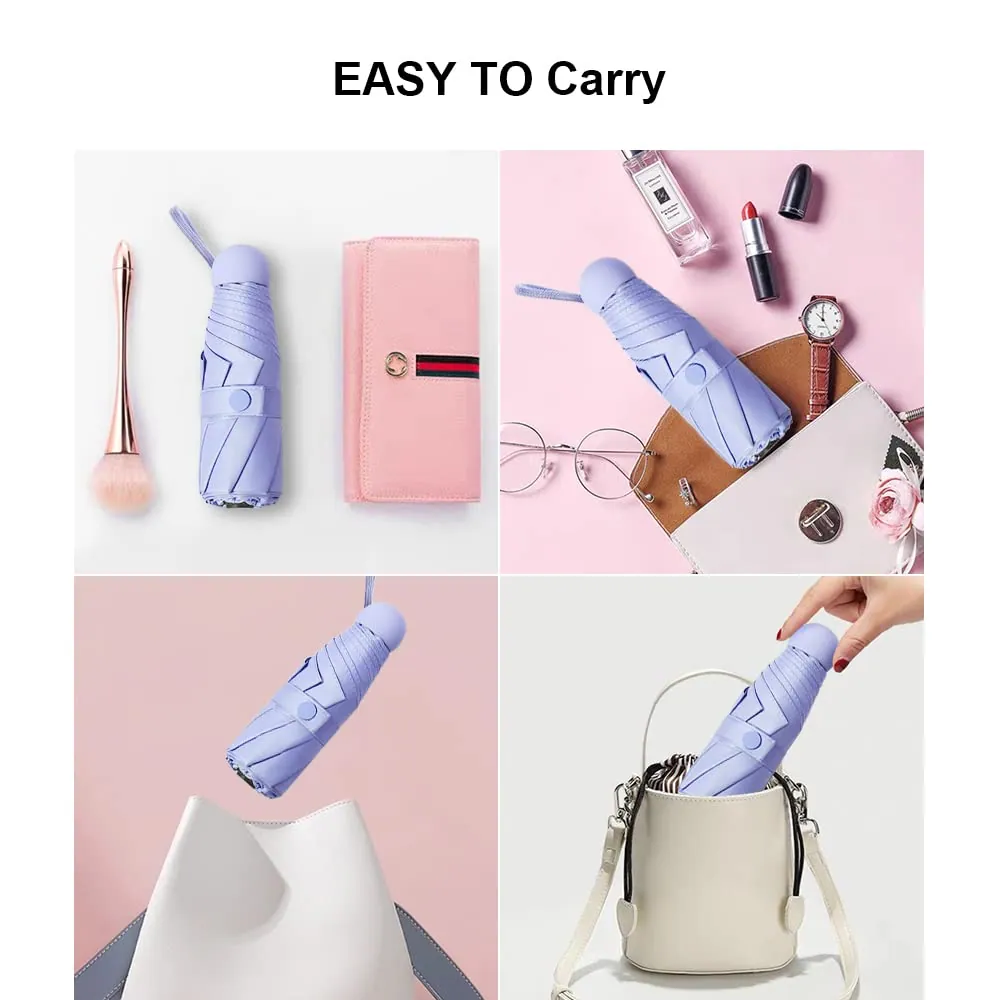 Mini Capsule Shaped 5 Folding umbrella، صورة تفصيلية 5