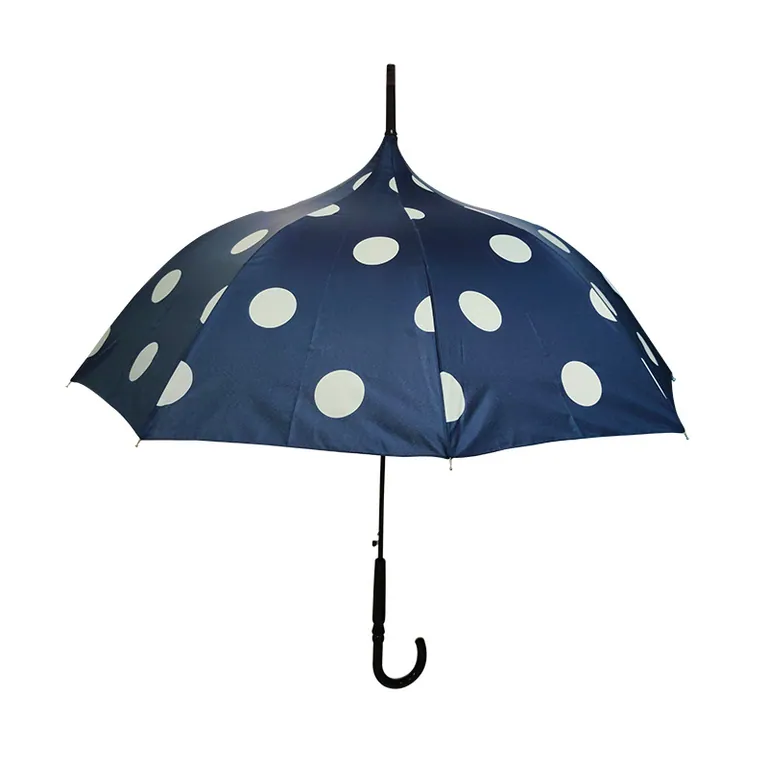 Wrapped Edge Dot Pagoda Umbrella for Ladies، الصورة 1