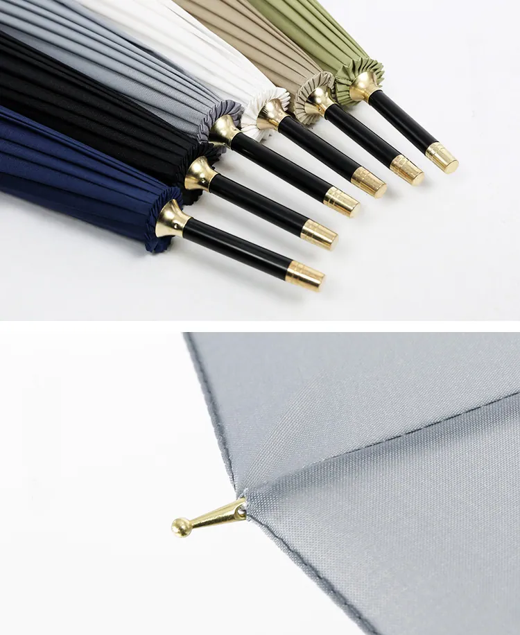 High Quality Windproof Umbrella with Bamboo Handle Umbrella Custom Logo Design Print Umbrella, detalle 4