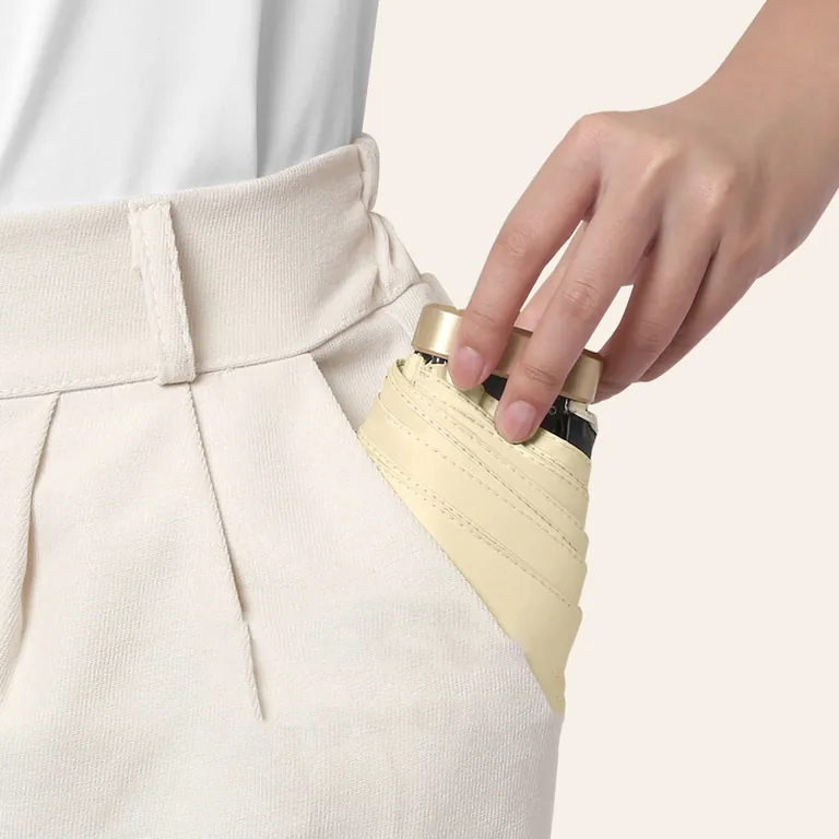 Travel Mini Umbrella Sun&Rain Lightweight Small and Compact Suit for Pocket، صورة تفصيلية 3